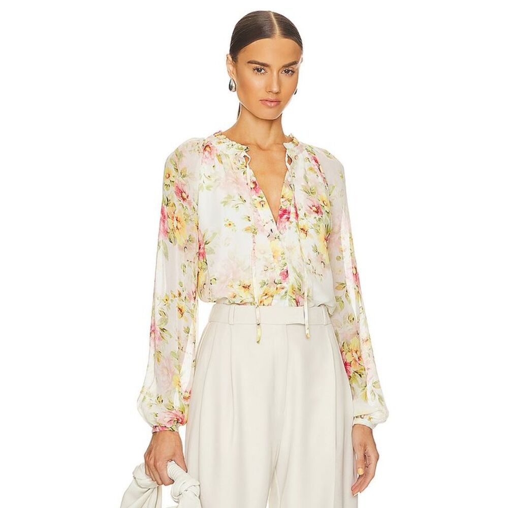 Yumi Kim Women Sundown Blouse Sleeved Top New Day White M